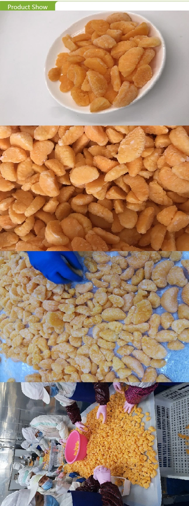 High Quality IQF Orange Petals with 90% Complete Rate