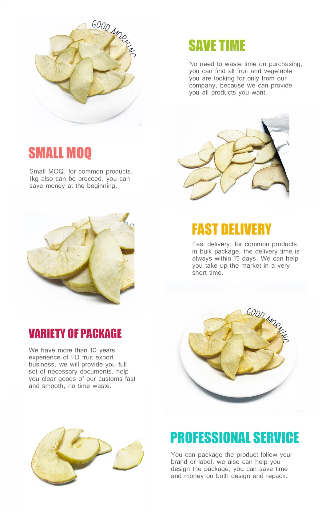 Ttn Use Best Apples for Crispy Vacuum Fried Apples Slice Healthy and Mixed Crispy Vegetable