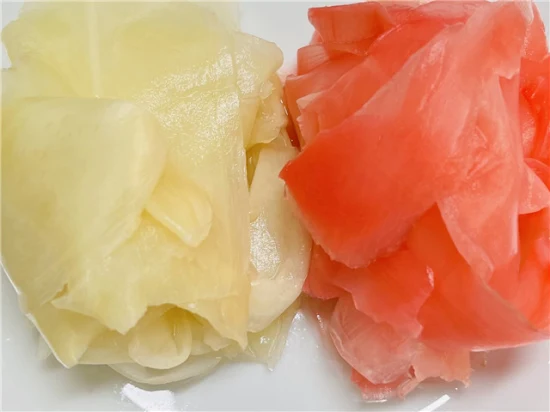 1 Kg White/Pink Bulk Wholesale for Ingredients Foods OEM Factory Shreded Yellow Sushi Ginger